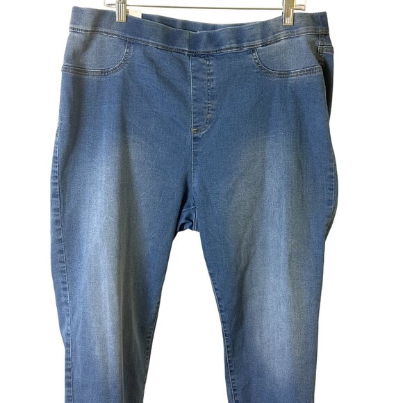 Style & Co XXL Womens Pull-On Mid Rise Jegging Stretch Denim Blue Jeans - Picture 4 of 7